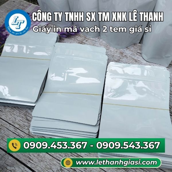 Túi zip trắng sữa đáy đứng