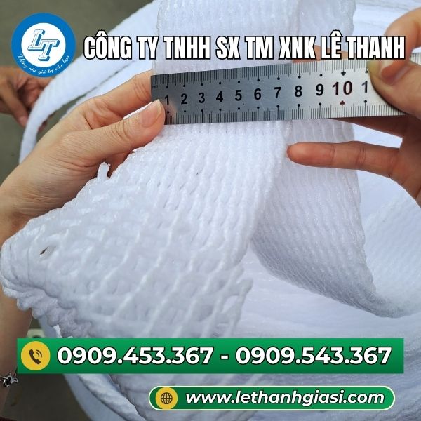 Cuộn xốp lưới màu trắng dễ cắt kích thước theo yêu cầu Cuộn xốp lưới màu trắng 5kg