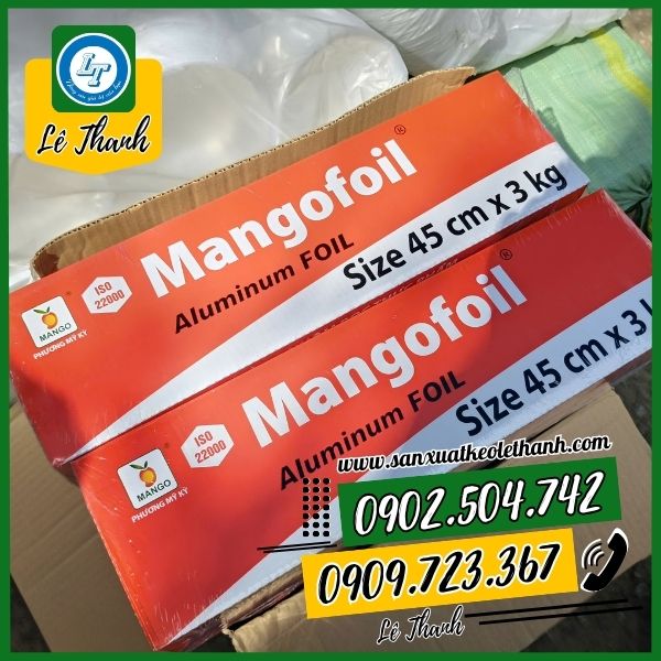 Giấy bạc nướng Mangofoil 45cm, 3kg Giấy bạc nướng Mangofoil 45cm, 3kg