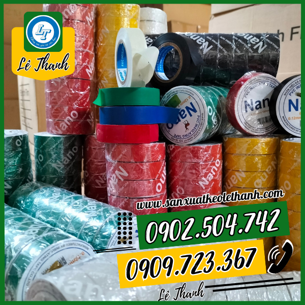 Băng keo điện nano đủ màu sẵn kho Lê Thanh Băng keo điện nano đủ màu sẵn kho Lê Thanh