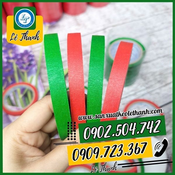 băng keo giấy màu 1,2cm băng keo giấy màu 1,2cm