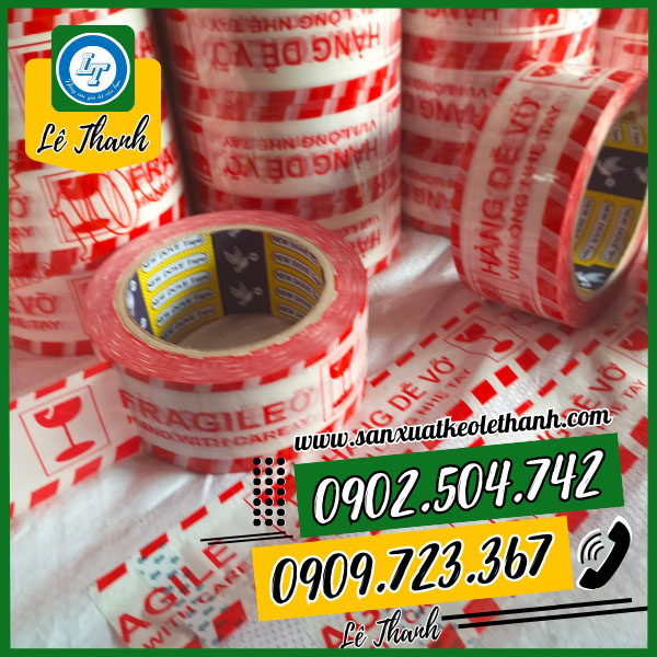 Băng keo hàng dễ vỡ màu đỏ Băng keo hàng dễ vỡ màu đỏ