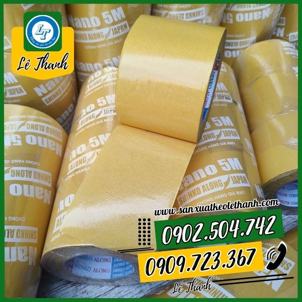 Băng keo lưới 2 mặt cuộn 10cm Băng keo lưới 2 mặt cuộn 10cm