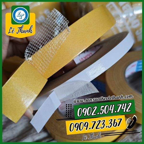 Băng keo lưới 2 mặt loại thường, loại tốt Băng keo lưới 2 mặt loại thường, loại tốt