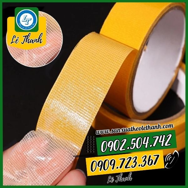 Băng keo lưới 2 mặt sợi thủy tinh Băng keo lưới 2 mặt sợi thủy tinh