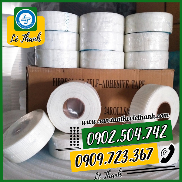 Băng keo lưới trần thạch cao 5mmx90m Băng keo lưới trần thạch cao 5mmx90m