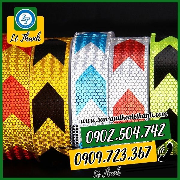 Băng keo phản quang mũi tên đủ màu sỉ rẻ Băng keo phản quang mũi tên đủ màu sỉ rẻ