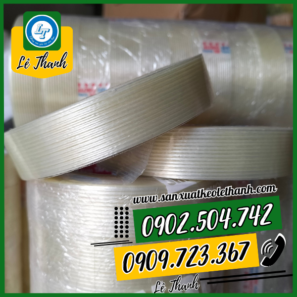 Băng keo sợi thủy tinh 1 sọc Băng keo sợi thủy tinh 1 sọc
