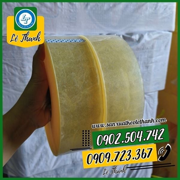 Băng keo trong 4f8 cuộn 1kg5 Băng keo trong 4f8 cuộn 1kg5