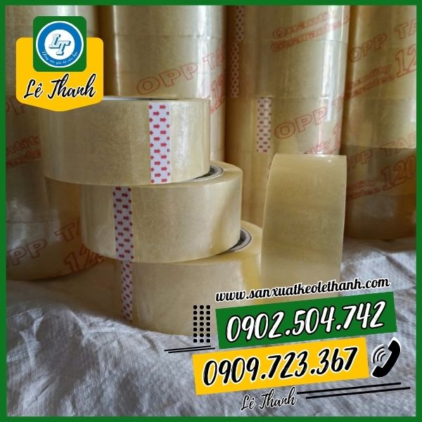 Băng keo trong 4f8 100Y, quy cách đóng cuộn thông thường Băng keo trong 4f8 100Y, quy cách đóng cuộn thông thường