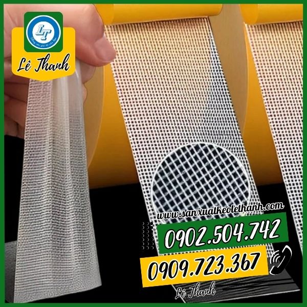 Cấu tạo đặc biệt của băng keo lưới 2 mặt Cấu tạo đặc biệt của băng keo lưới 2 mặt