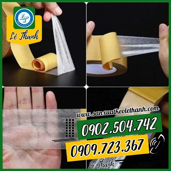 Cấu tạo, đặc điểm của băng keo lưới 2 mặt Cấu tạo, đặc điểm của băng keo lưới 2 mặt