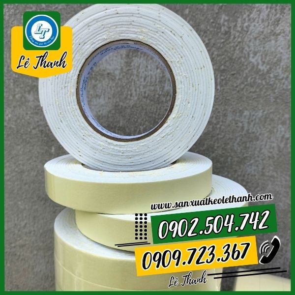 Băng keo mút xốp trắng Băng keo mút xốp trắng