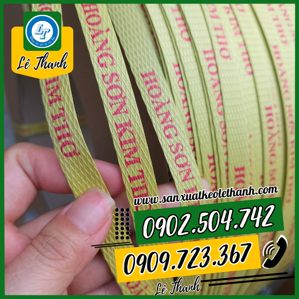 Dây đai in logo có màu in đẹp, sắc nét, độ bền cao Dây đai in logo có màu in đẹp, sắc nét, độ bền cao