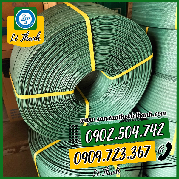 Dây đai nhựa dùng tay màu xanh lá Dây đai nhựa dùng tay màu xanh lá