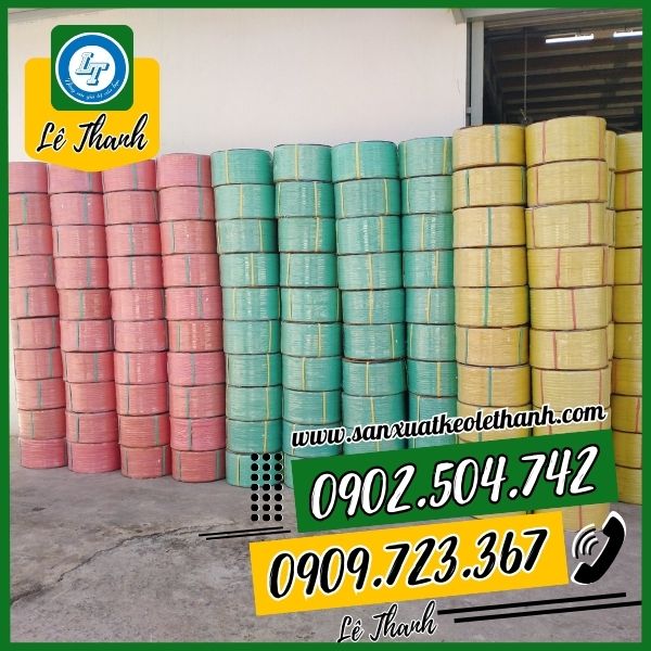 Dây đai nhựa niềng thùng xanh, đỏ, vàng
