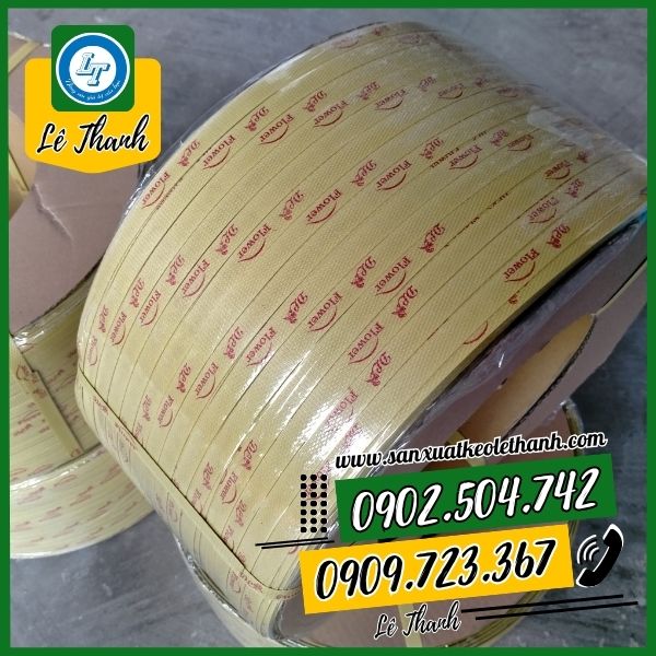 Dây đai vàng in chữ Dây đai vàng in chữ