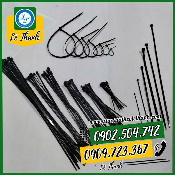 Dây rút nhựa đen đủ kích thước Dây rút nhựa đen đủ kích thước