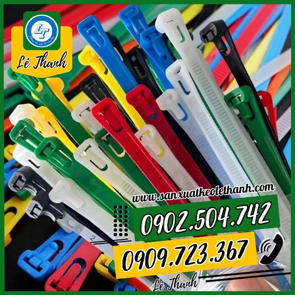 Dây rút nhựa có khóa đủ màu Dây rút nhựa có khóa đủ màu