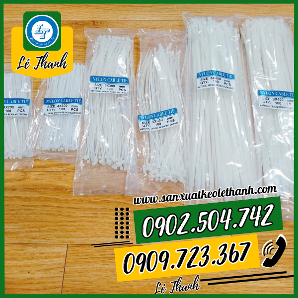 Dây rút nhựa trắng 4 tấc, 3 tấc, 2 tấc Dây rút nhựa trắng 4 tấc, 3 tấc, 2 tấc