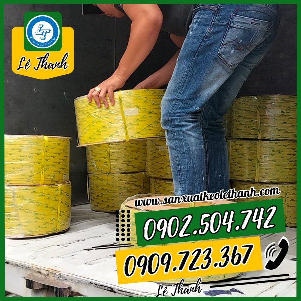 Giao đơn hàng dây đai in logo cho khách HCM Giao đơn hàng dây đai in logo cho khách HCM