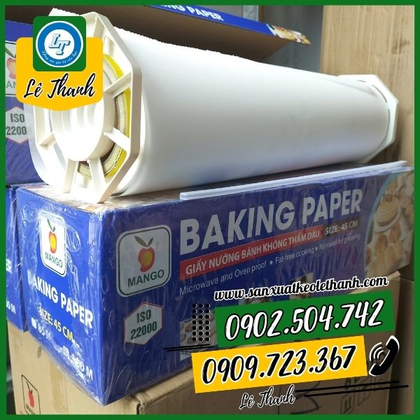 Giấy nến cuộn to 45cm lót nướng bánh Giấy nến cuộn to 45cm lót nướng bánh