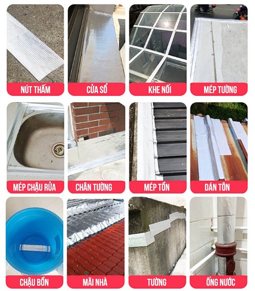 Ứng dụng băng keo chống dột dạng cuộn