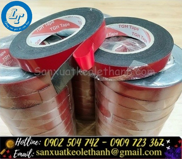 Băng keo mút xốp đen vỏ đỏ Băng keo mút xốp đen vỏ đỏ