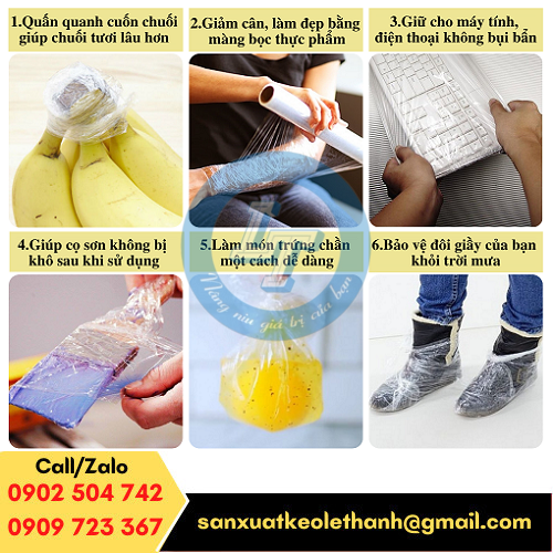 Các ứng dụng khác của màng bọc thực phẩm Các ứng dụng khác của màng bọc thực phẩm