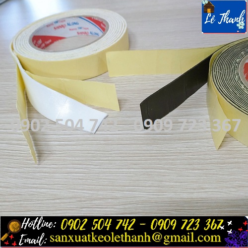 Băng keo mút xốp đen và mút xốp trắng Băng keo mút xốp đen và mút xốp trắng
