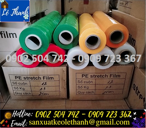 Màng bọc pallet PE màu Màng bọc pallet PE màu