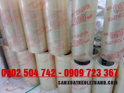 Băng keo trong dán thùng 100 yard