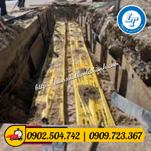 Sử dụng băng cảnh báo cáp ngầm cách 80cm dưới mặt đất Sử dụng băng cảnh báo cáp ngầm cách 80cm dưới mặt đất