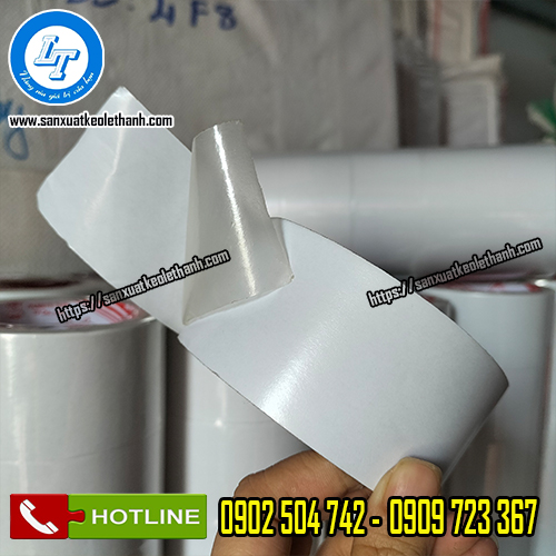 Băng keo 2 mặt cấu tạo 2 lớp bám dính Băng keo 2 mặt cấu tạo 2 lớp bám dính
