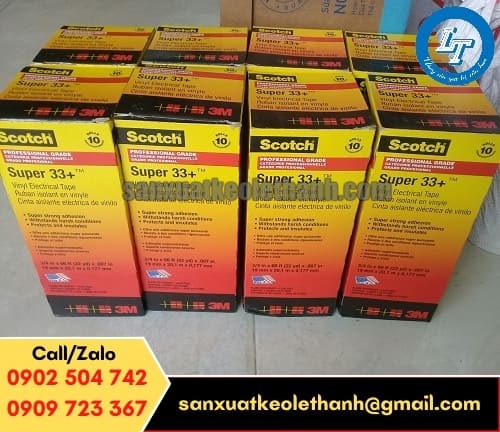 Băng keo cách điện scotch 3mm, điện trung thế Băng keo cách điện scotch 3m