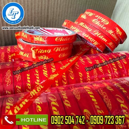 Băng keo chúc mừng năm mới giá sỉ tại Lê Thanh