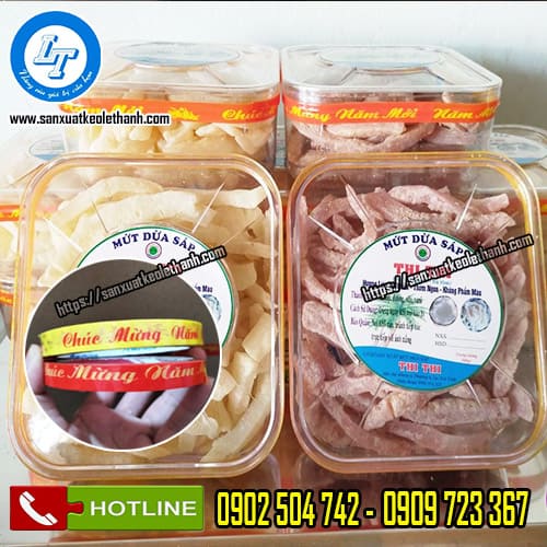 Băng keo chúc mừng năm mới dán hộp mica