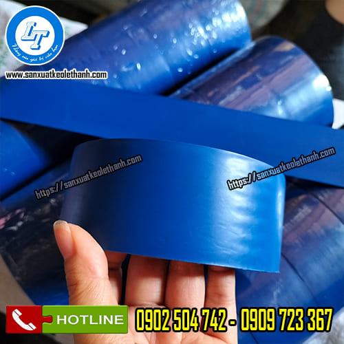 Băng keo dán sàn nhà xưởng màu xanh dương 4f8