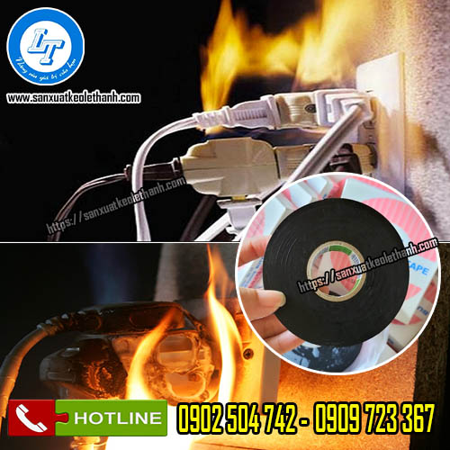Sử dụng băng keo điện giúp hạn chế các tinh trạng chập điện, cháy nổ