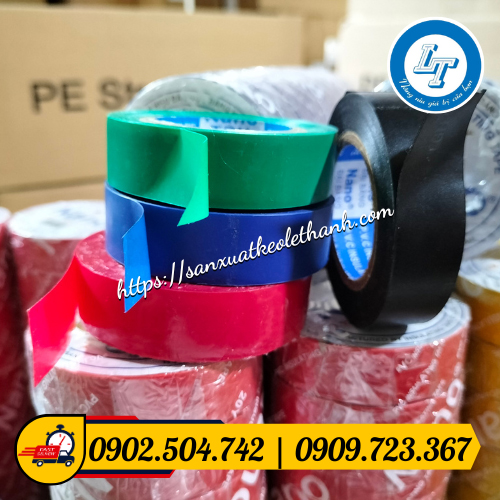 Băng keo điện nano hiệu con Nai xanh lá, vàng, đỏ, trắng Băng keo điện nano hiệu con Nai xanh lá, vàng, đỏ, trắng
