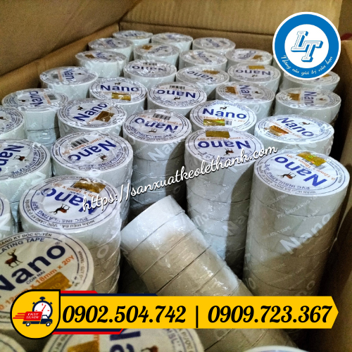 Băng keo điện nano hiệu con Nai màu trắng Băng keo điện nano hiệu con Nai màu trắng