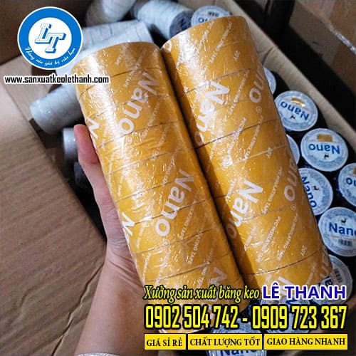 Băng keo cách điện nano màu vàng cuộn 20y
