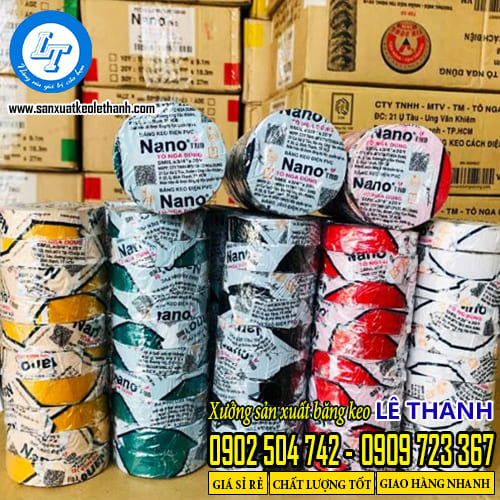 Băng keo điện nano trắng, đen, xanh, đỏ, vàng