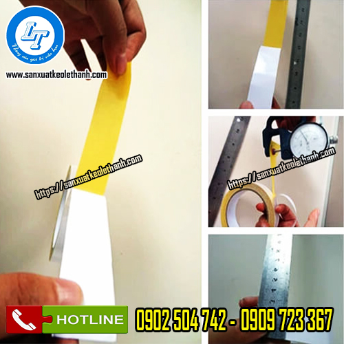 Băng keo 2 mặt dầu vàng có độ bám dính cao, chất lượng