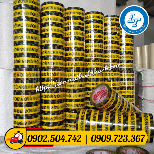 Băng keo hàng dễ vỡ cây 6 cuộn, bao 20 cây Băng keo hàng dễ vỡ cây 6 cuộn, bao 20 cây