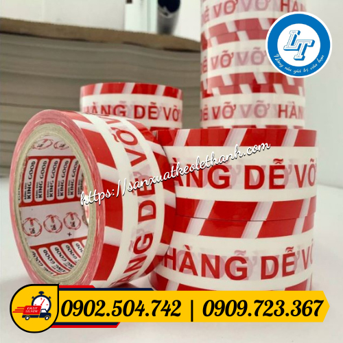 Băng keo hàng dễ vỡ đỏ chất lượng Băng keo hàng dễ vỡ đỏ chất lượng