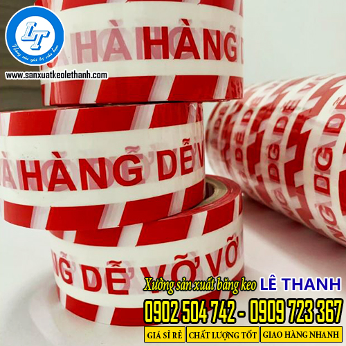 Băng keo hàng dễ vỡ màu đỏ