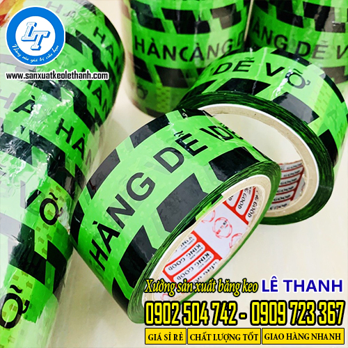 Băng keo hàng dễ vỡ màu xanh lá