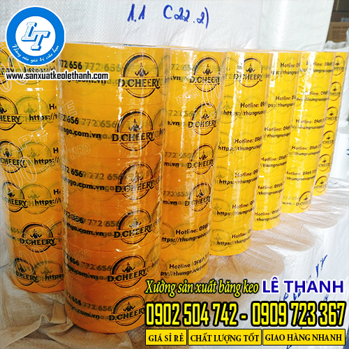 Sản xuất băng keo in logo Cherry theo yêu cầu