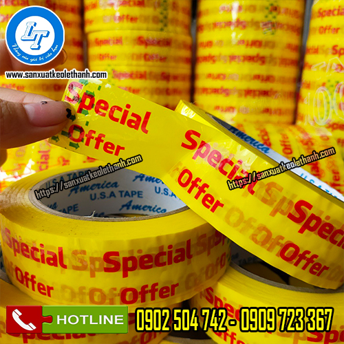 Băng keo in logo chữ special băng keo in logo chữ special